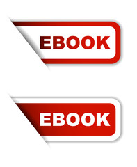 red vector ebook, sticker ebook, banner ebook