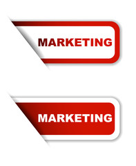 red vector marketing, sticker marketing, banner marketing
