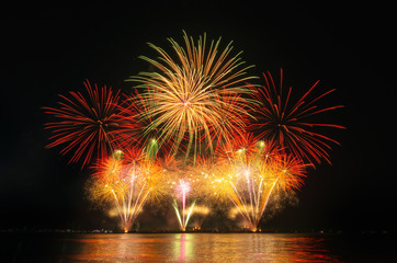 Fototapeta premium colored fireworks.