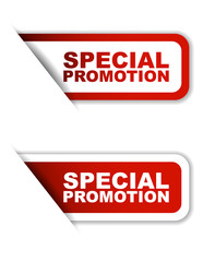 red vector special promotion, sticker special promotion, banner special promotion