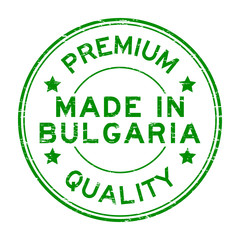 Grunge green premium quality made in Bulgaria rubber stamp