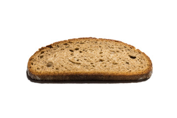 Brotscheibe auf weißen Hintergrund 