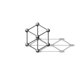 Crystal atomic lattice illustration.