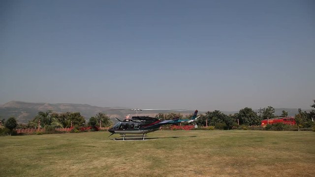 Helicopter in Hyderabad India