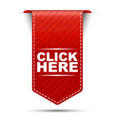 click here, red vector click here, banner click here
