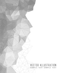 Abstract gray triangulated geometric background. Modern card.