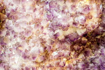 crystal mineral stone displayed in a mineral museum