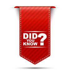 Fototapeta premium did you know, red vector did you know, banner did you know