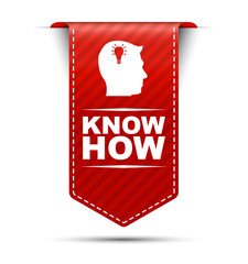 know how, red vector know how, banner know how