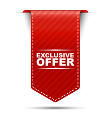 Fototapeta premium exclusive offer, red vector exclusive offer, banner exclusive offer