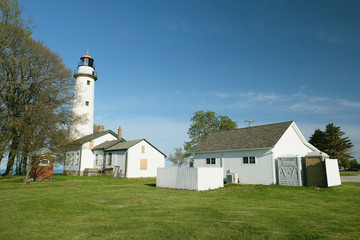 Fototapeta na wymiar Pointe aux Barques Lighthouse, built in 1848