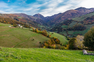Autumn scenery in the mountains of Asturias