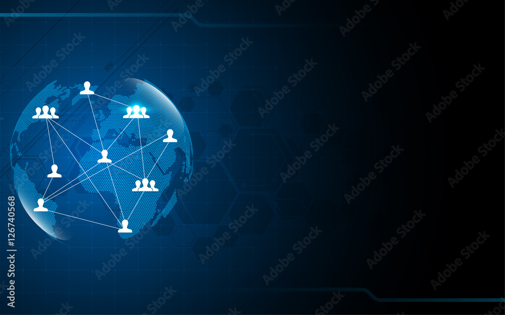 Poster abstract global networking cyber data banwidth connection concept design background