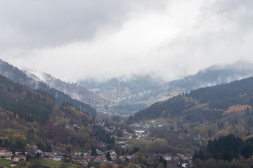 village vosgien en automne