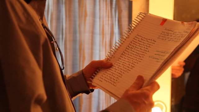 Male Model hands with Book