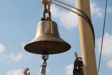 Ship yacht bell and sea sail
