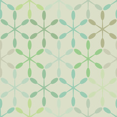 Abstract seamless pattern shades of green. Vector vintage pattern.