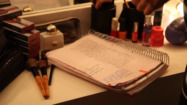 Female Model hands with Book