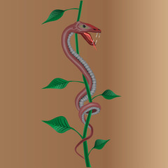 Snake with plant