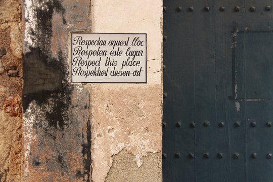 schild respektiert diesen ort II