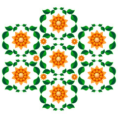 Symmetrical floral ornament