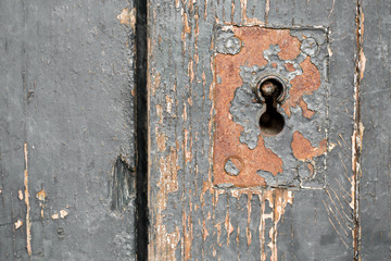 Old Door Lock, Close-Up Background, vertical left