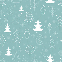 Winter forest background