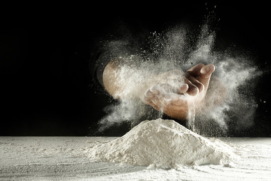 flour and hands 