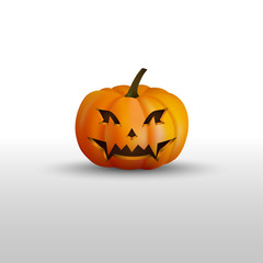 Halloween pumpkin with scary face