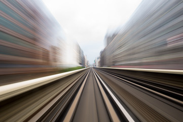 Speed motion in urban highway road tunnel