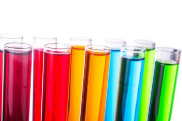 tubes on a white background. macro