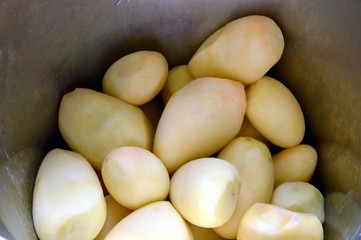 Potatoes peeled