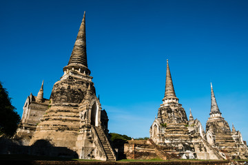 Fototapeta premium Wat Phra Si Sanphet, day, Ayutthaya, Thailand