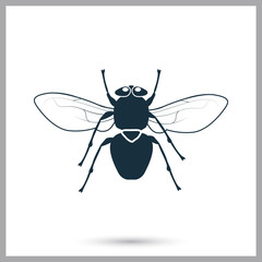 Fly icon. Simple design for web and mobile