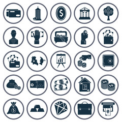 Money simple icons set for web and mobile design