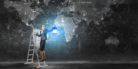 Lost in darkness . Mixed media