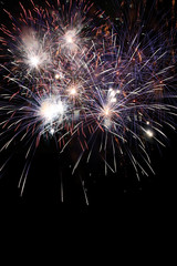 Fototapeta premium New year fireworks frame background