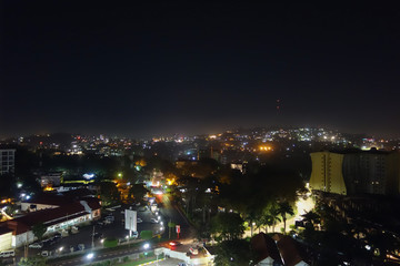 Fototapeta na wymiar Night view of the city of Kampala