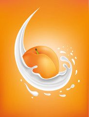 milk splash with apricot