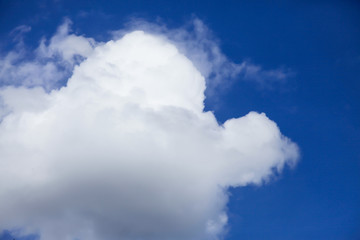 Blue sky with clouds.