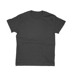 black tshirt isolated on white background