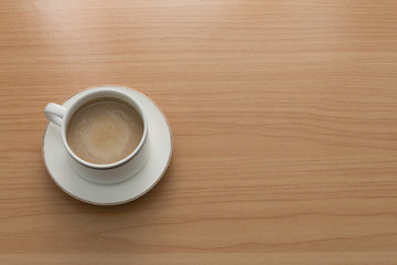 coffee on wooden table