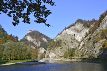 Dunajec river in Pieniny mountains, Poland