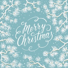 Merry Christmas greeting card.
