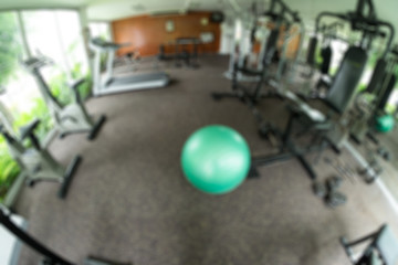 Fototapeta na wymiar Blur background of gym room