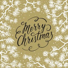 Merry Christmas greeting card.