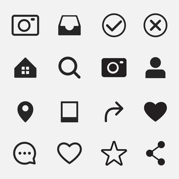 Set of social network icons 