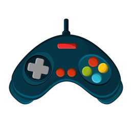 Videogame control icon. Game play leisure gaming and controller theme. Isolated design. Vector illustration