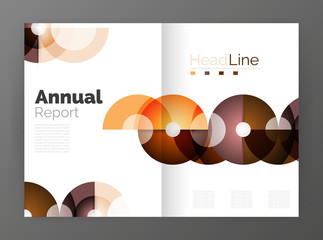 Circle annual report templates, business flyers