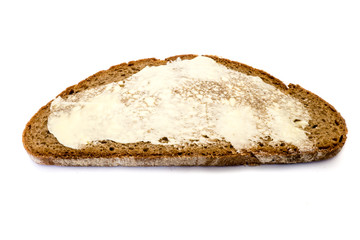 Butterbrot auf weißen Hintergrund